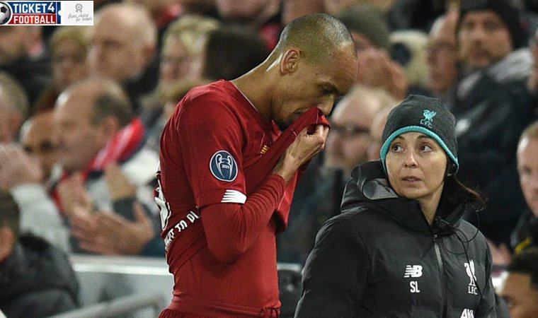 Fabinho was forced to admit defeat just 19 minutes in, nursing a sore ankle having been caught by the falling Napoli forward Hirving Lozano