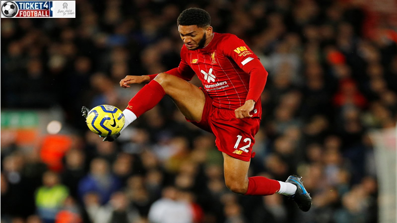 Joe Gomez during the UEFA Champions League group E match between Liverpool FC and SSC Napoli at Anfield on November 27, 2019